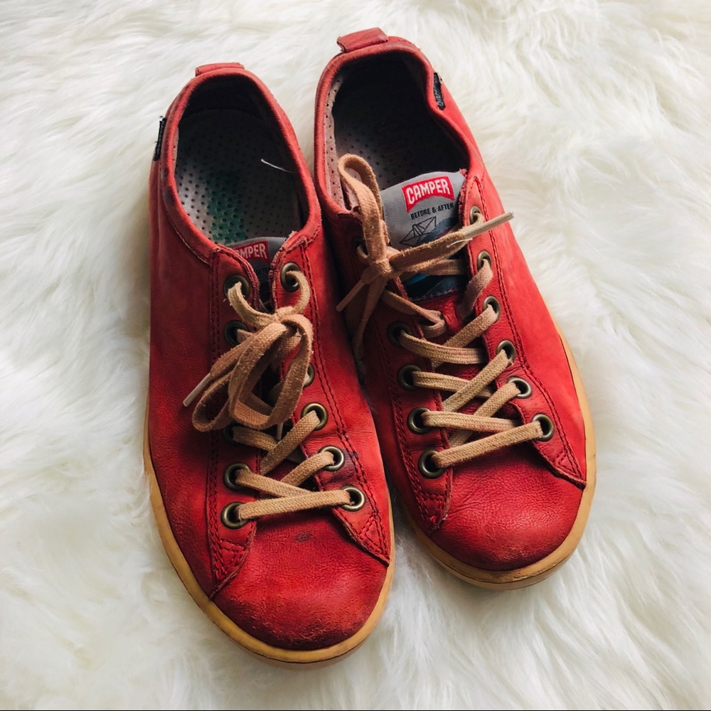 Camper IMAR red leather sneakers